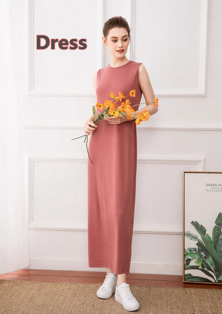 spring summer woman cardigan and near Ankle Length long dress