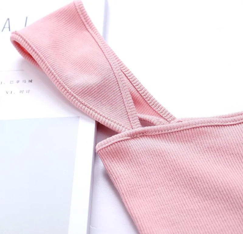 Square Neck Crop Tank Top