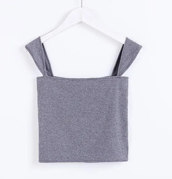 Square Neck Crop Tank Top