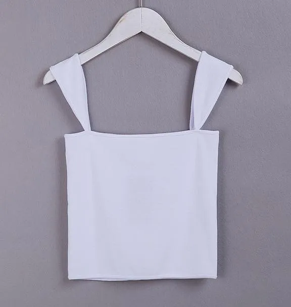 Square Neck Crop Tank Top