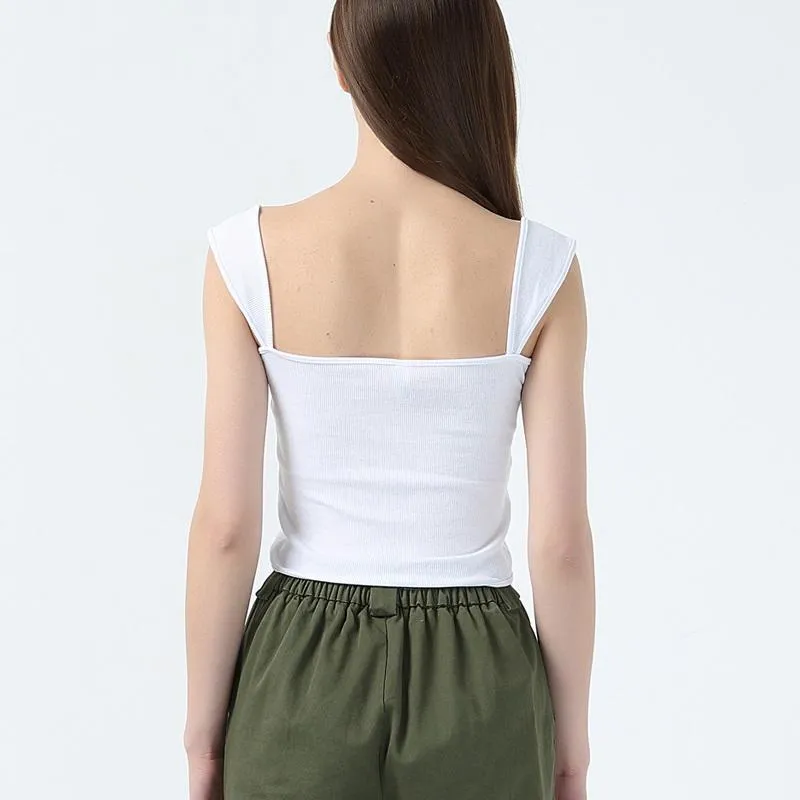 Square Neck Crop Tank Top