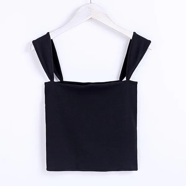 Square Neck Crop Tank Top