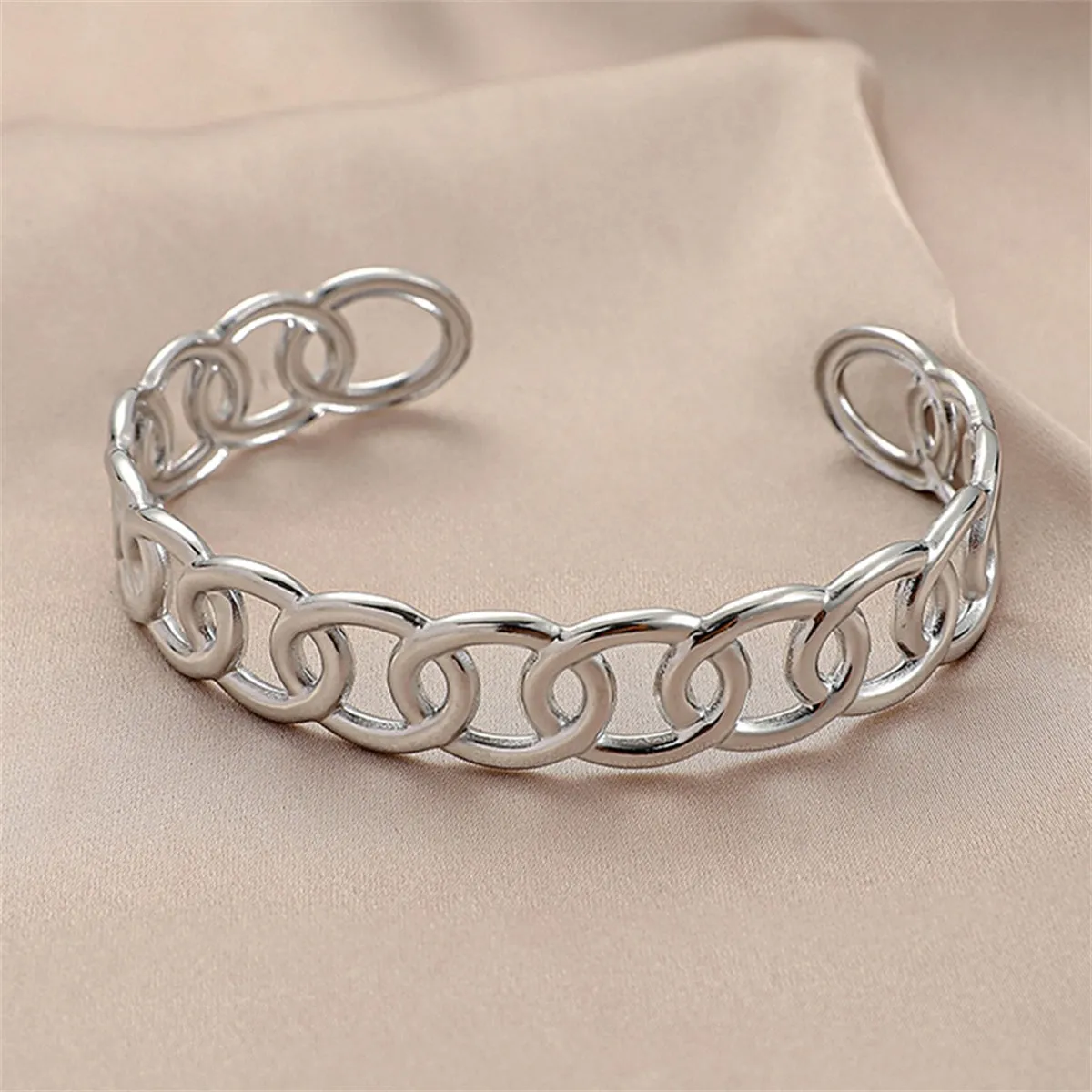 Stainless Steel Curb-Link Cuff