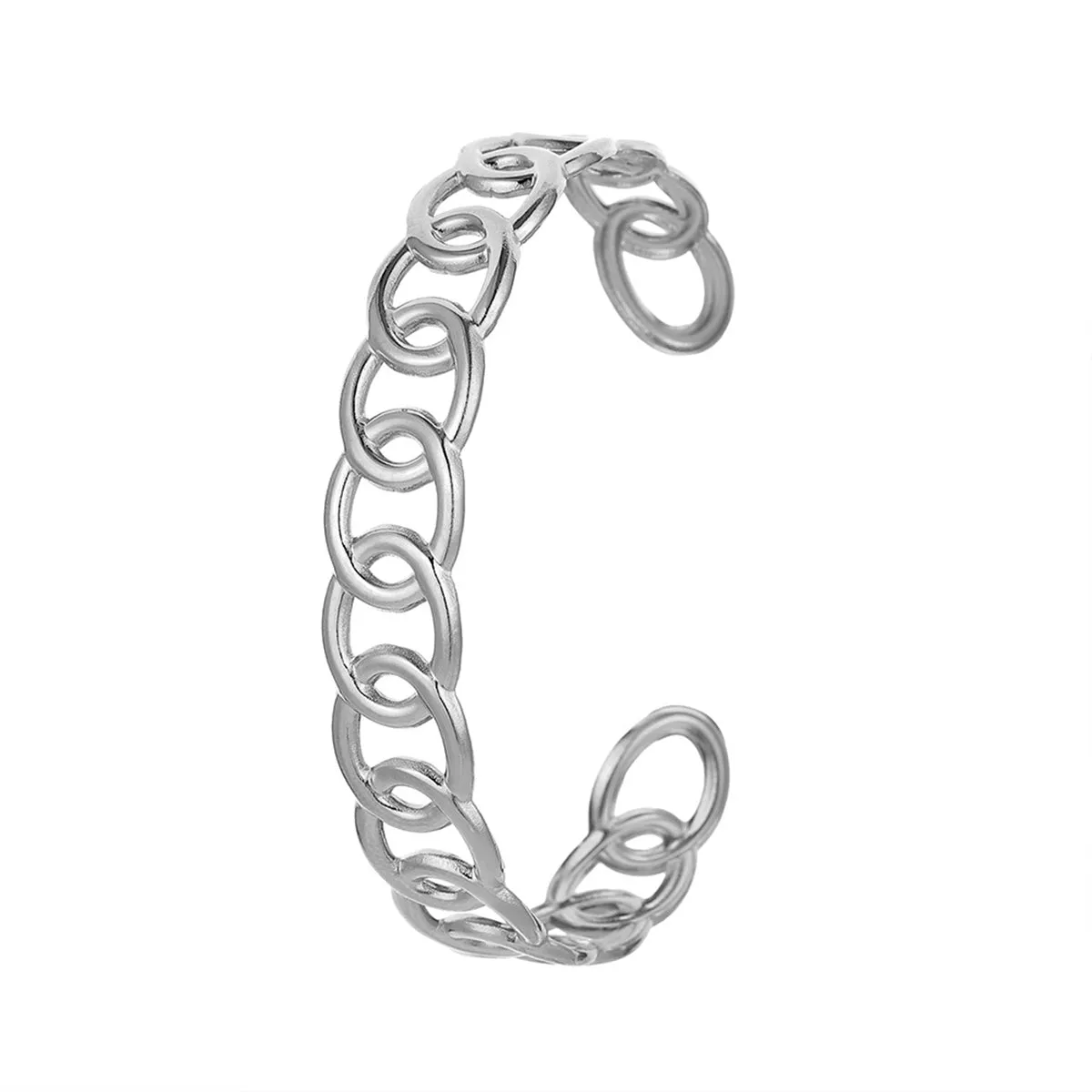 Stainless Steel Curb-Link Cuff