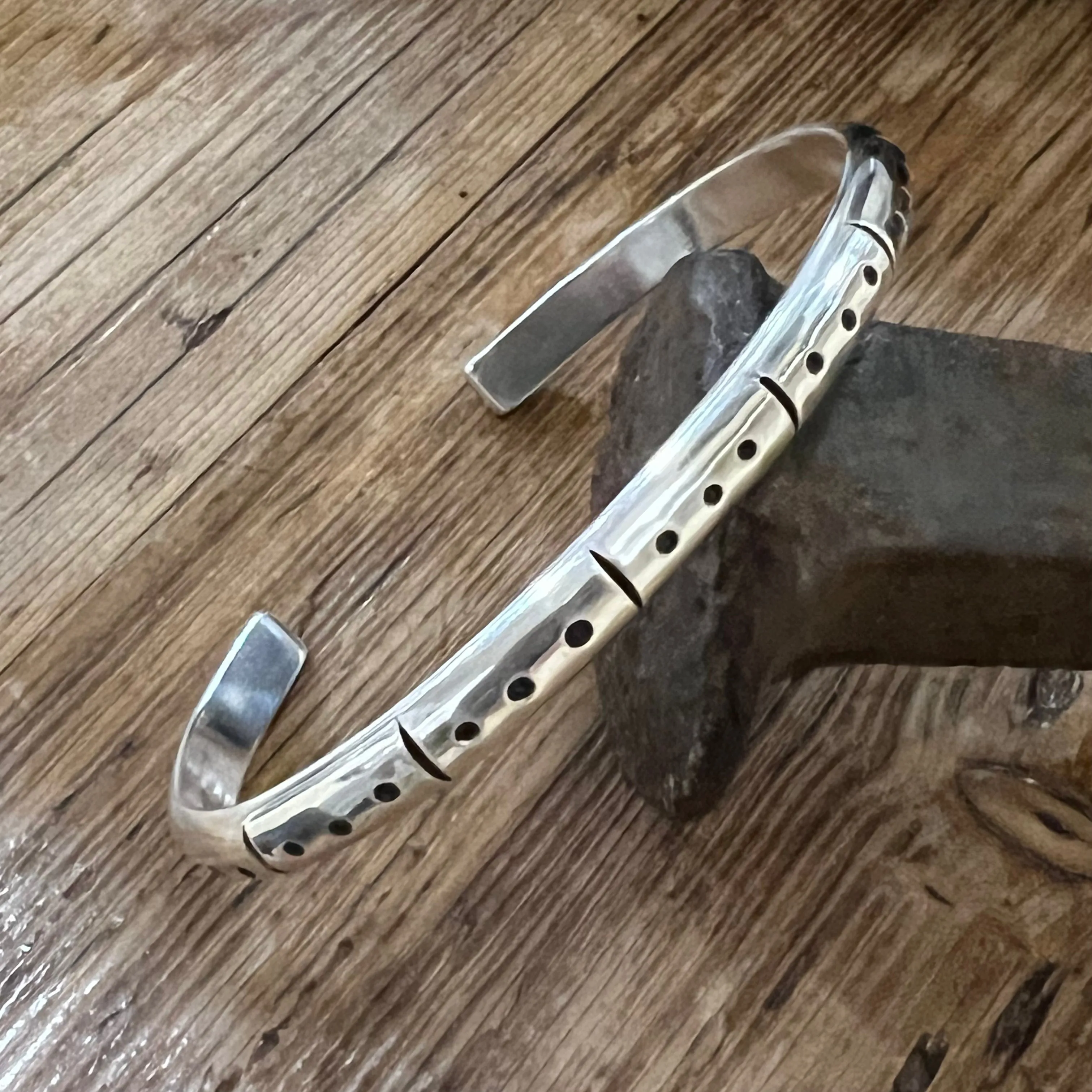 Stamped Sterling Silver Cuff Bracelet
