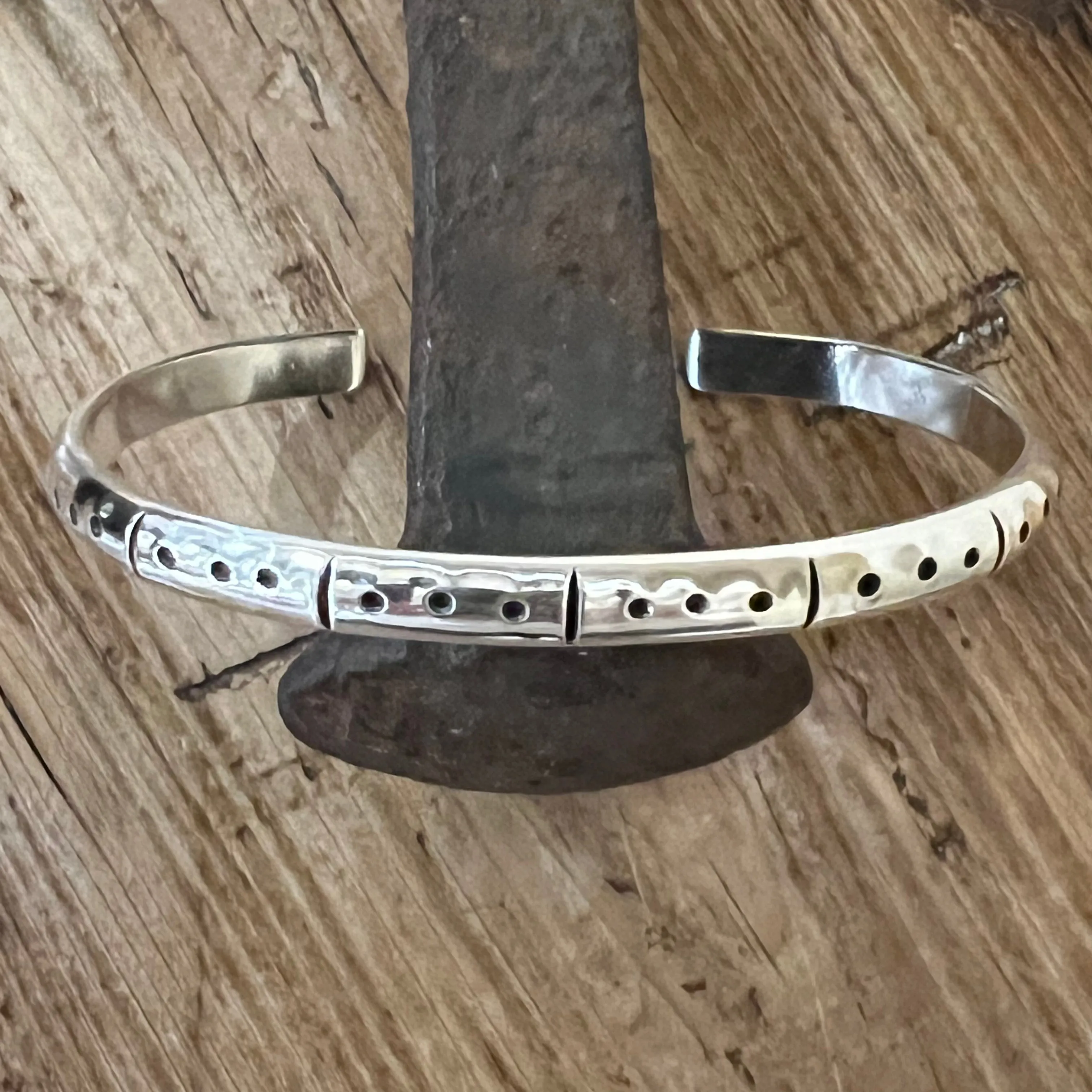 Stamped Sterling Silver Cuff Bracelet