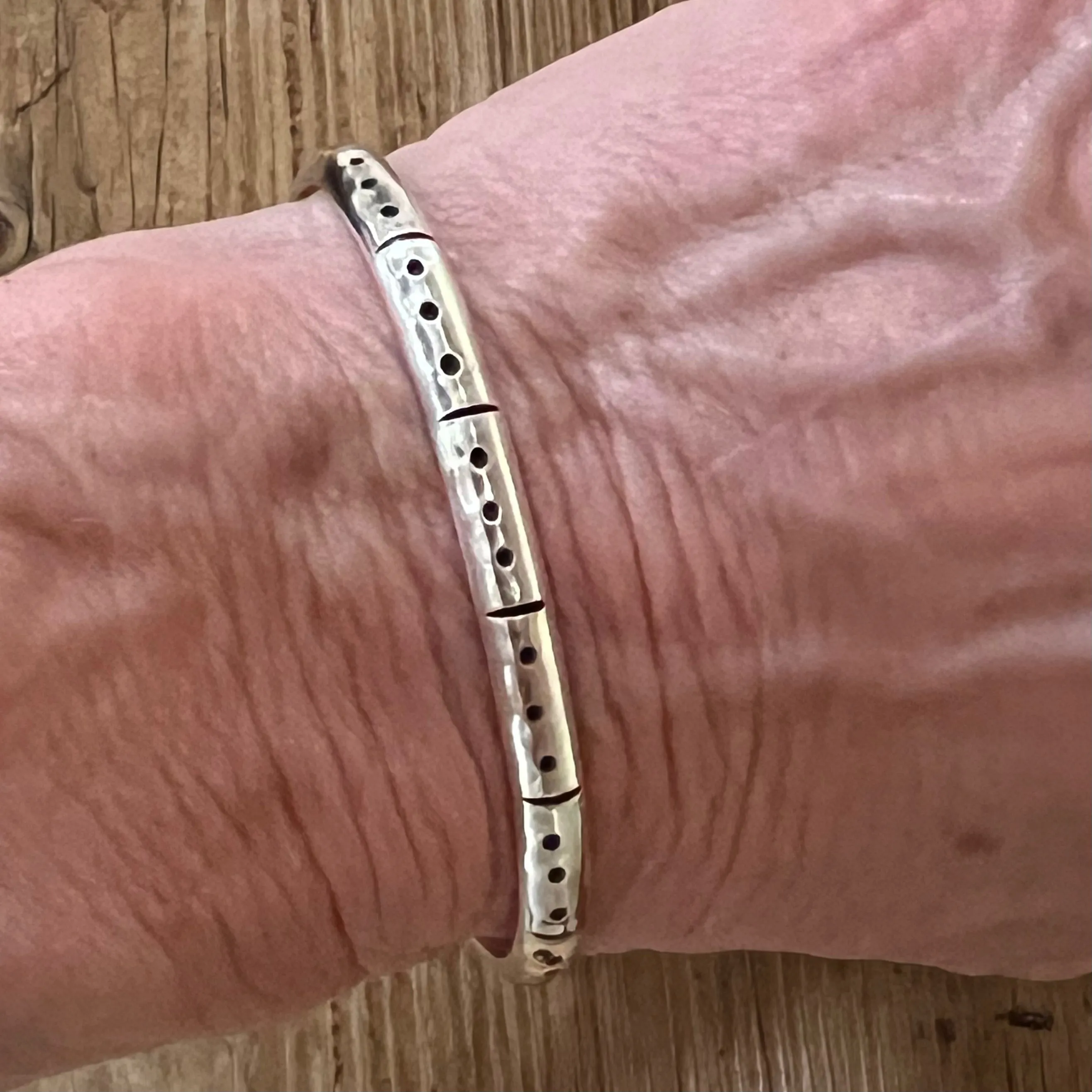 Stamped Sterling Silver Cuff Bracelet