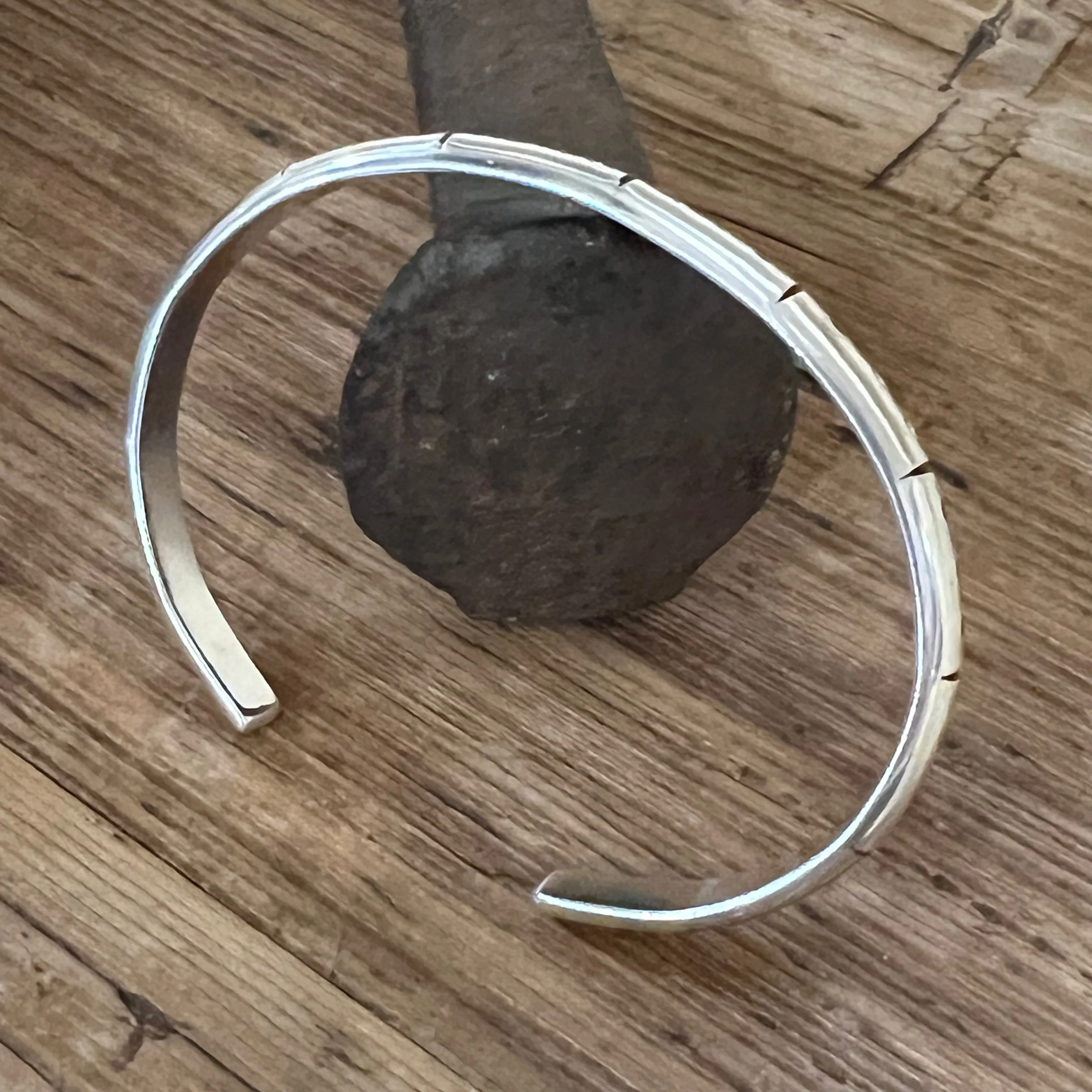 Stamped Sterling Silver Cuff Bracelet