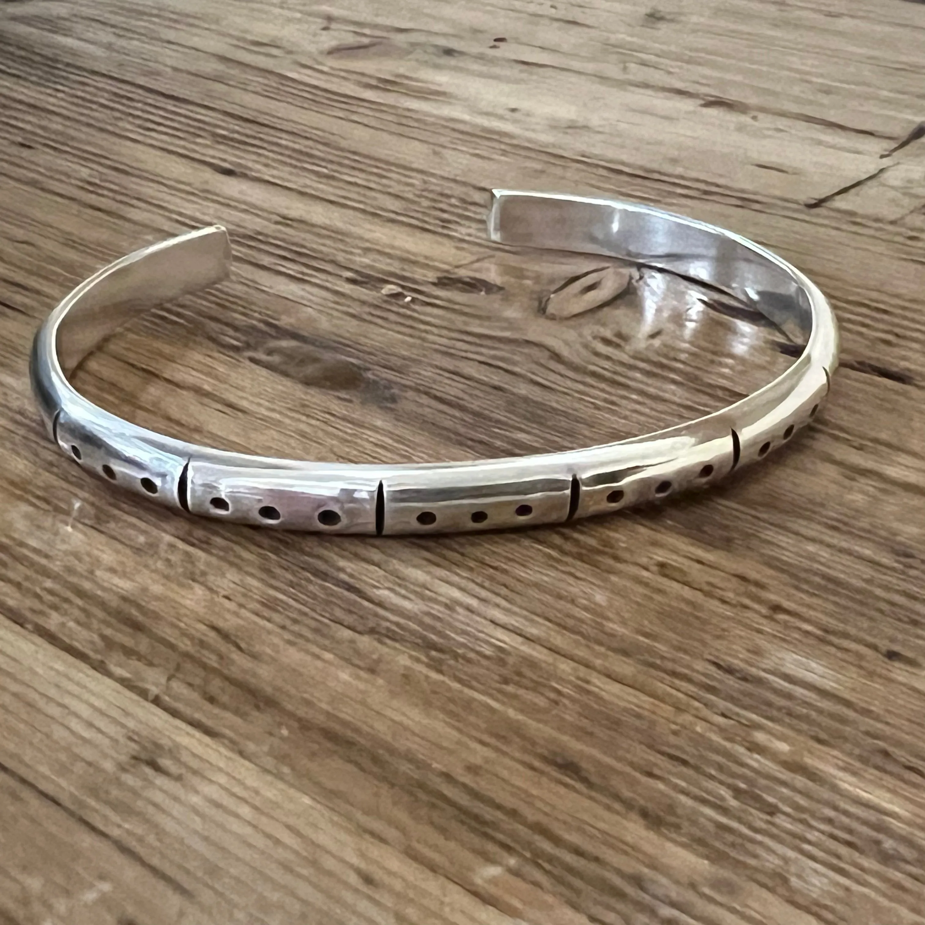 Stamped Sterling Silver Cuff Bracelet