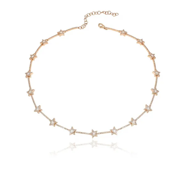 Star Tennis Choker Necklace