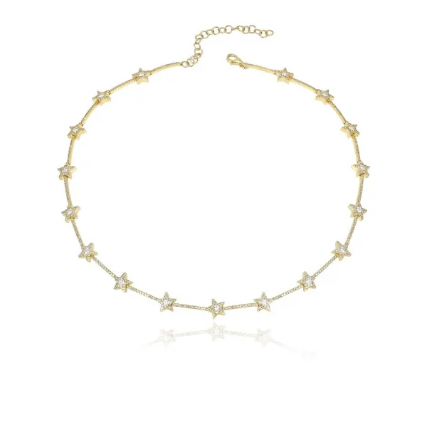 Star Tennis Choker Necklace