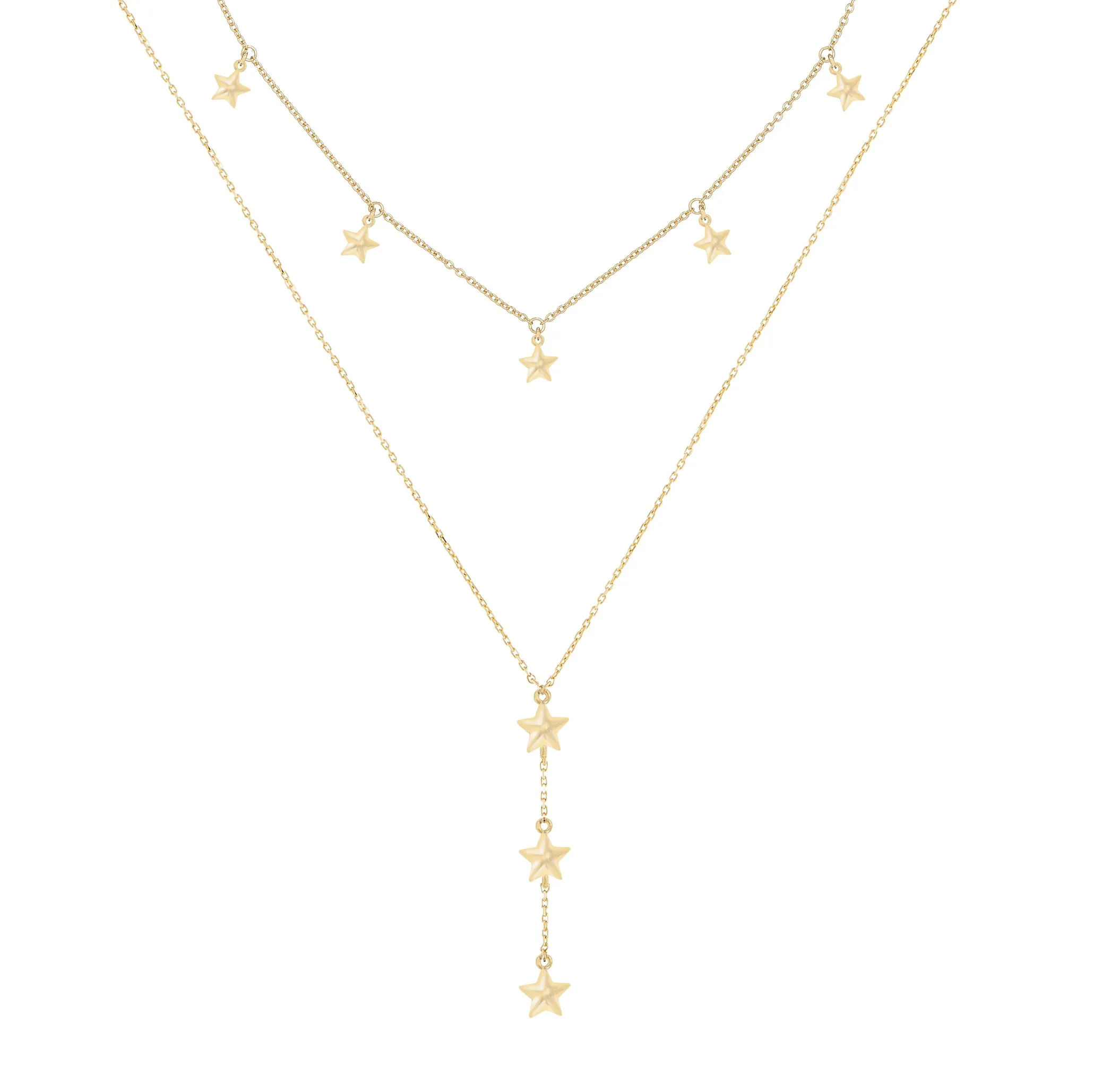 Stars Necklace X Lariat Combo Set