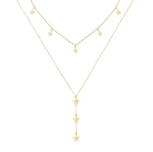 Stars Necklace X Lariat Combo Set