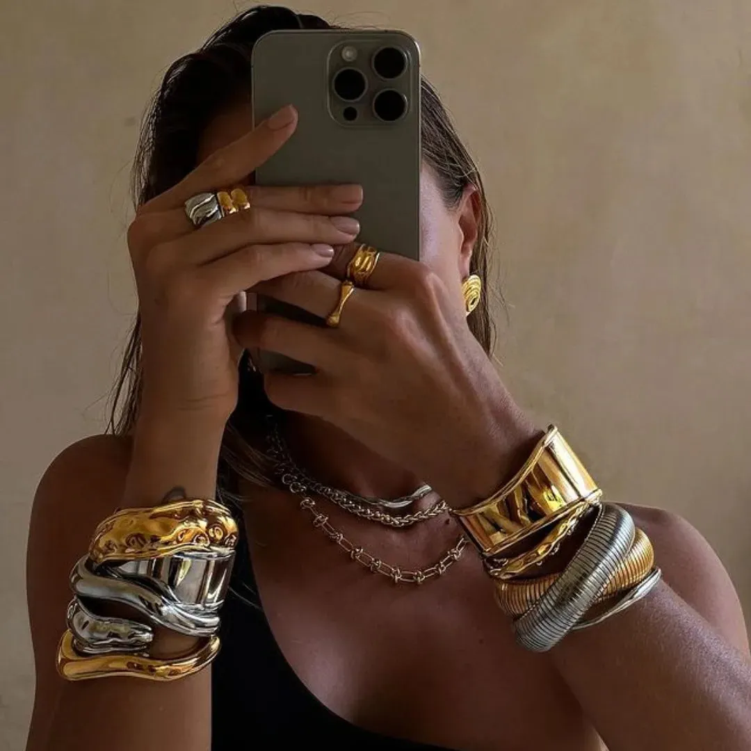 Statement Wide Cuff Bracelets