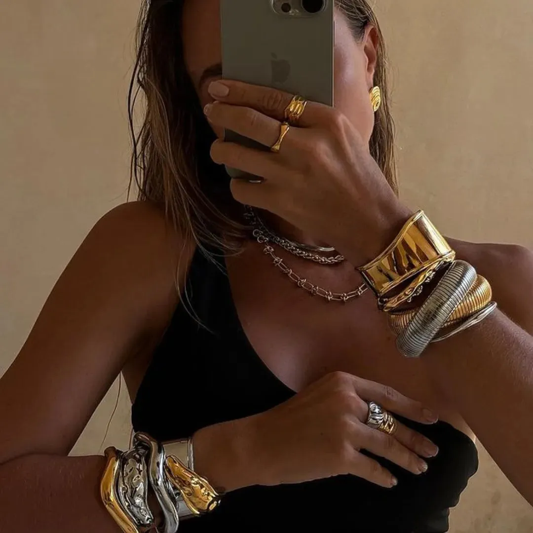 Statement Wide Cuff Bracelets