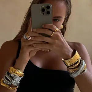 Statement Wide Cuff Bracelets