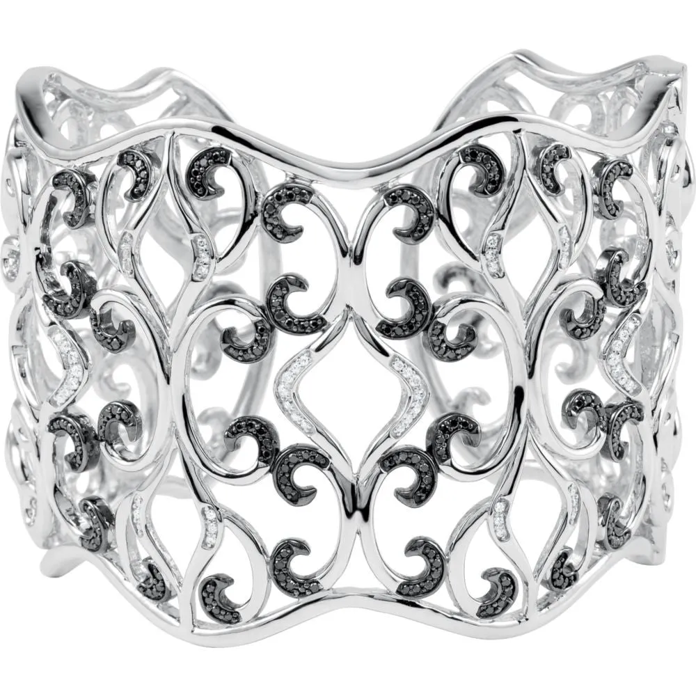 Sterling Silver 1 1/3 CTW Diamond Cuff Bracelet