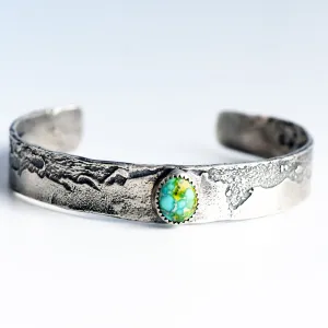Sterling Silver & Sonoran Gold Turquoise Reticulated Cuff