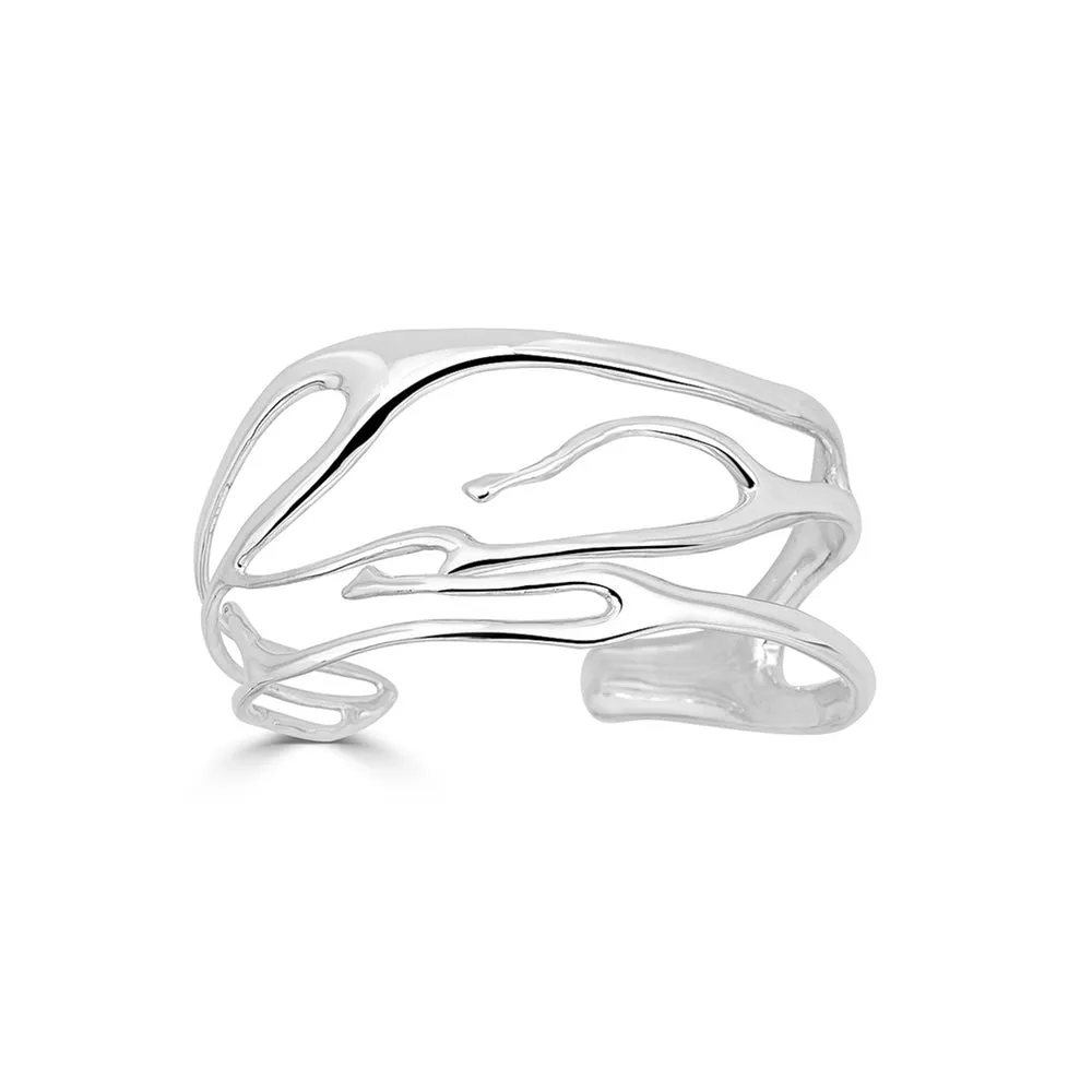 Sterling Silver Coral Cuff