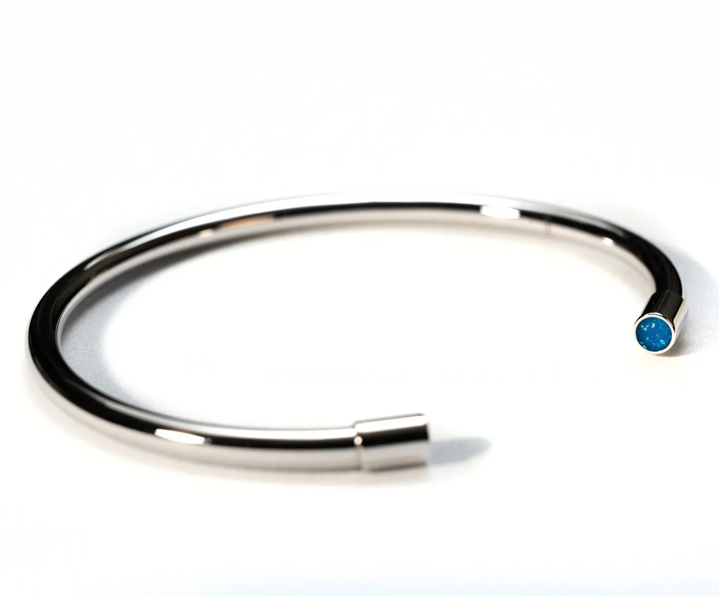 Sterling Silver Cuff Bracelet with Everence Inlay