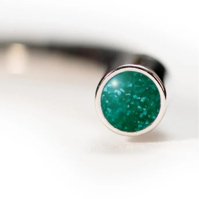 Sterling Silver Cuff Bracelet with Everence Inlay