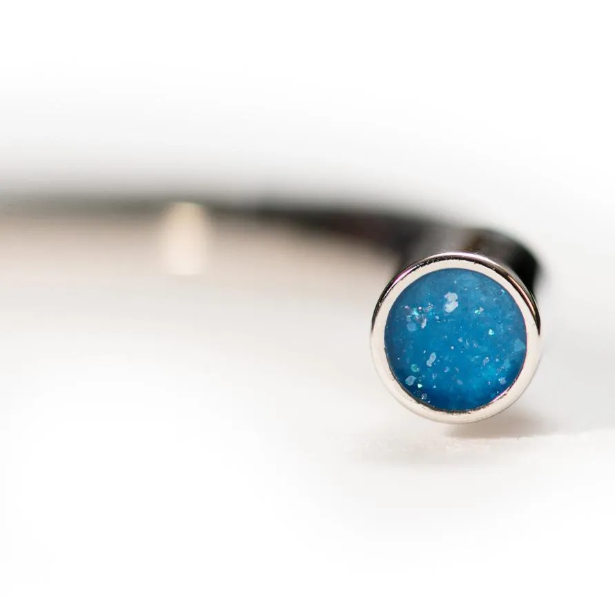 Sterling Silver Cuff Bracelet with Everence Inlay