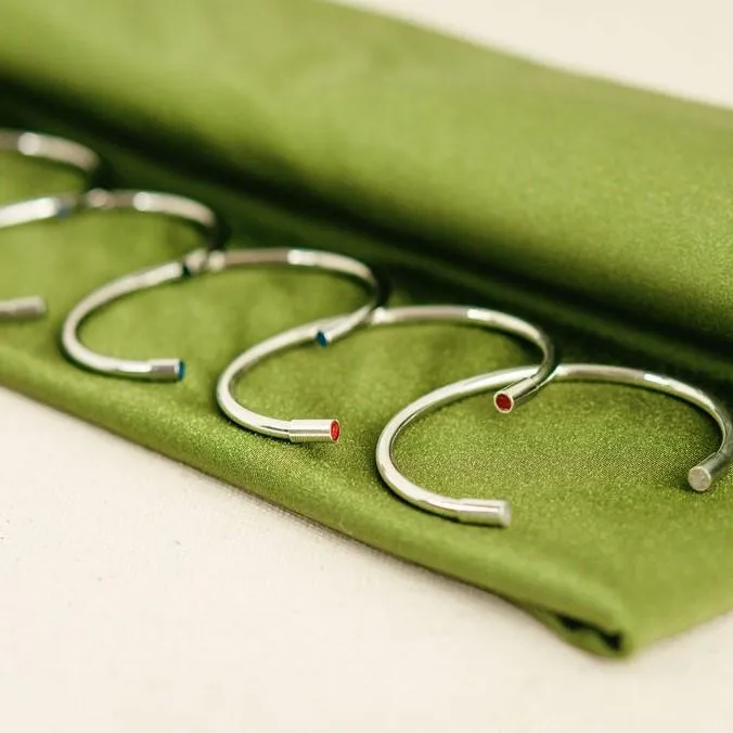 Sterling Silver Cuff Bracelet with Everence Inlay