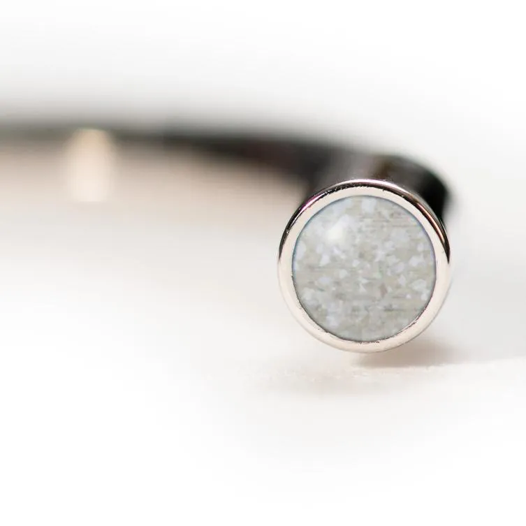 Sterling Silver Cuff Bracelet with Everence Inlay
