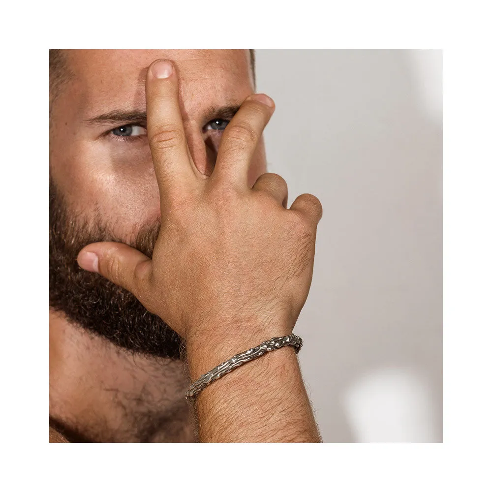 Sterling silver 'enigma' cuff