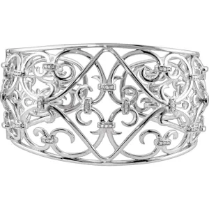 Sterling Silver Filigree Scroll Cuff Bracelet