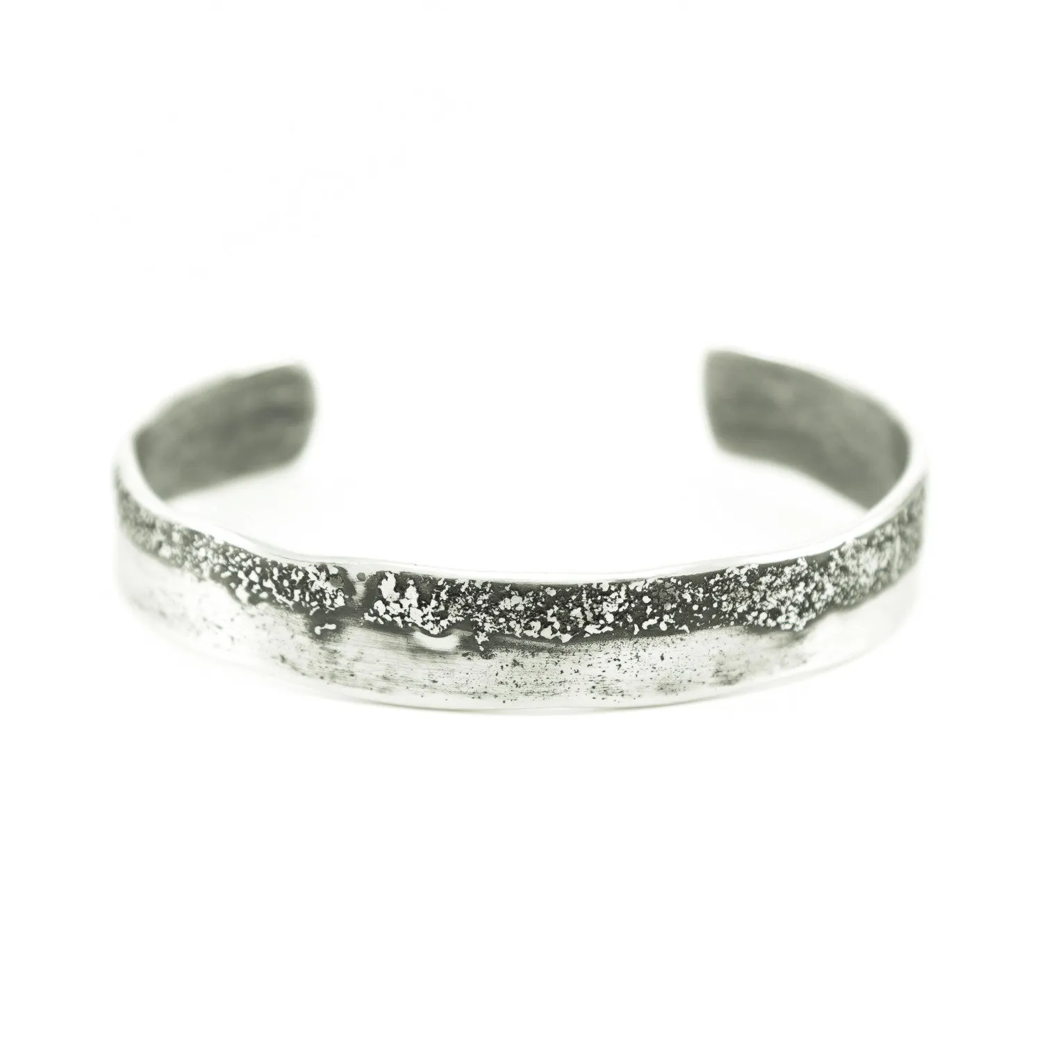 Sterling Silver Organic Cuff Bracelet with Texturing
