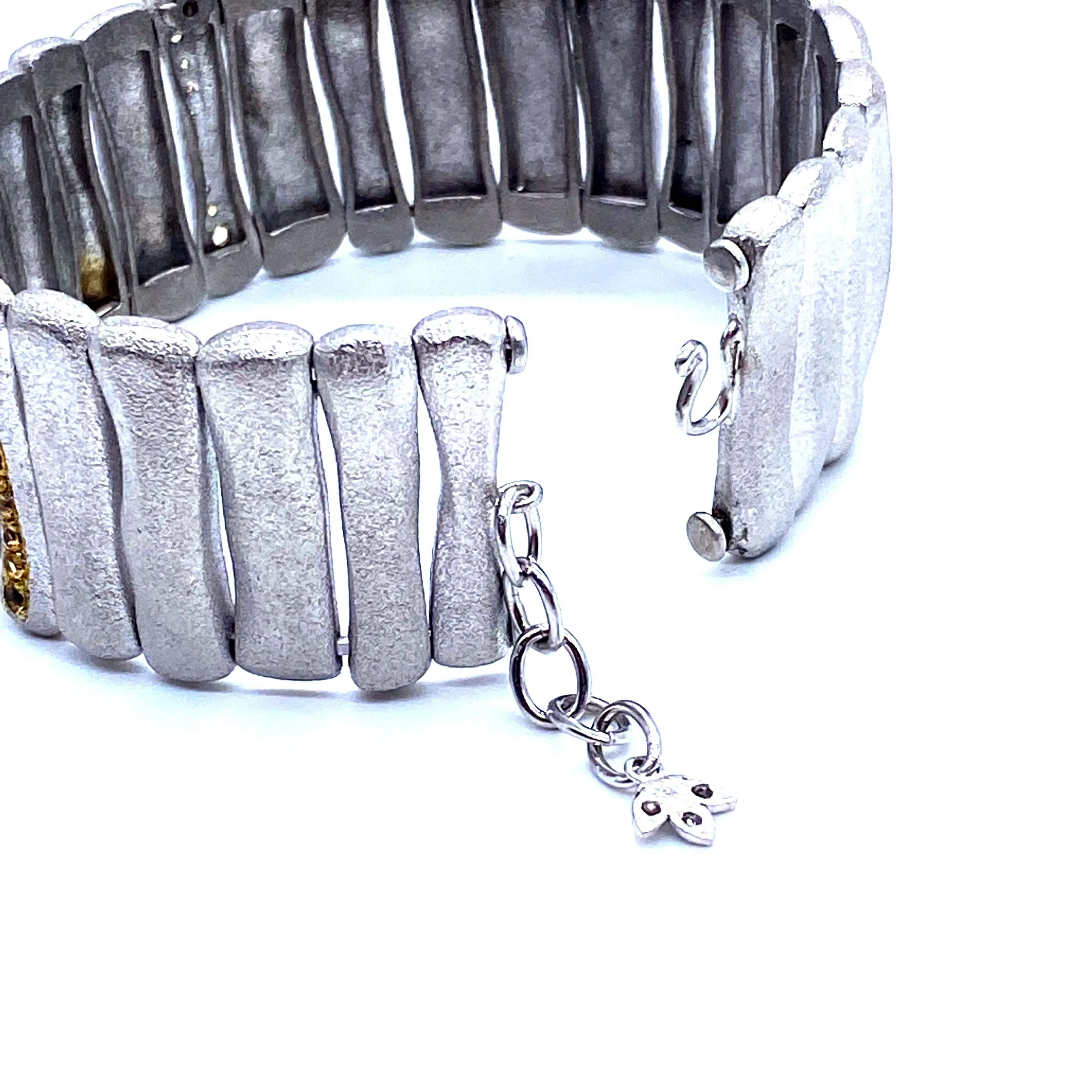 Sterling Silver Rain Cuff with citrine