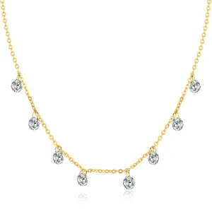 Sterling Silver Sparkling Chokers Necklace For Women