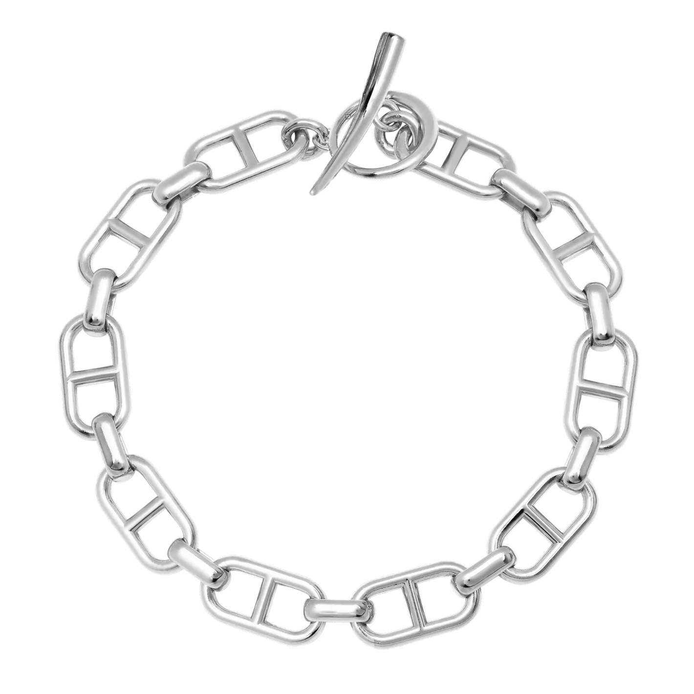 Stirrup Chain Bracelet with Tusk Clasp