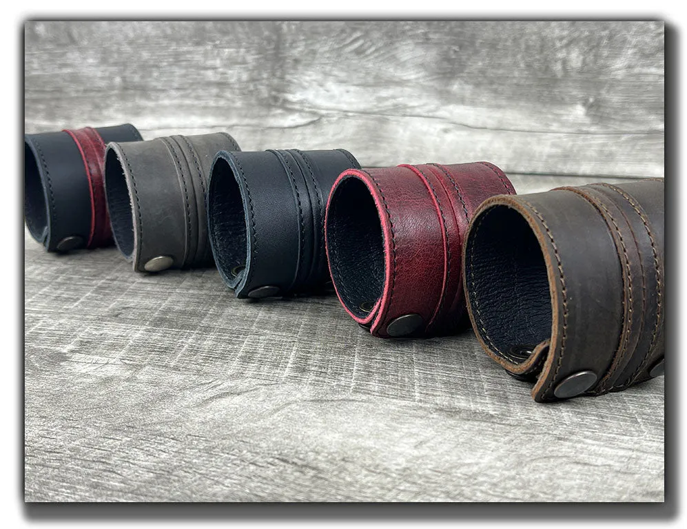 Straight Up - Whiskey Brown Leather Cuff