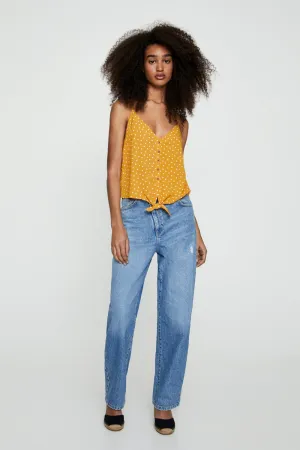 Strappy Top With Front Knot