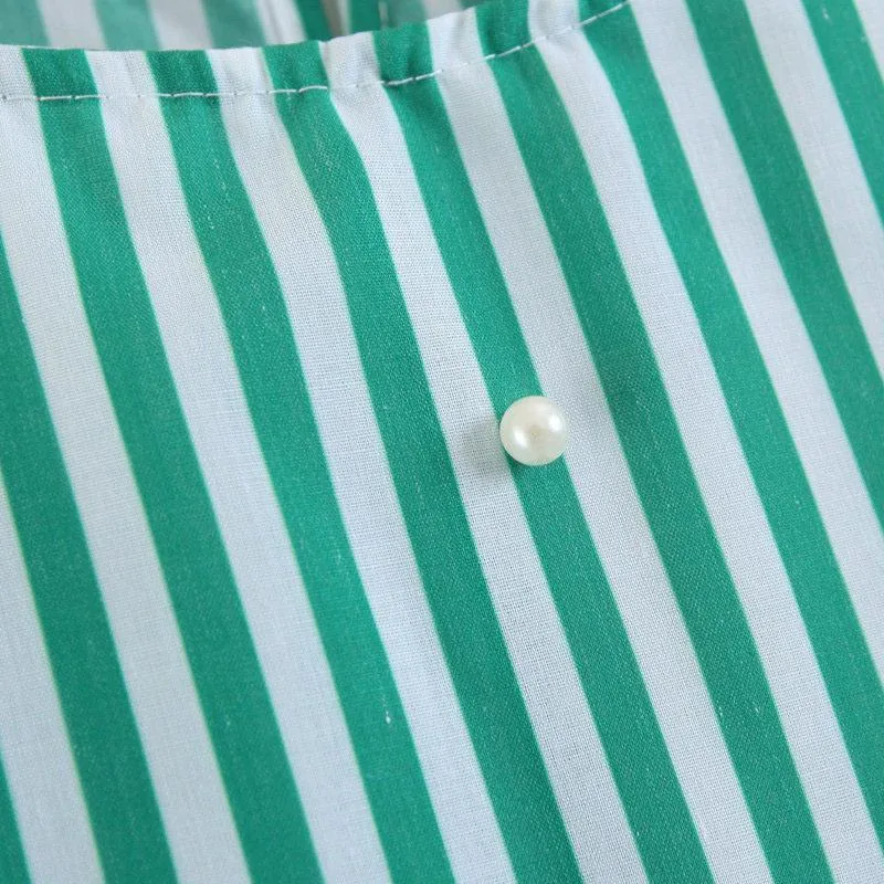 Striped Beading Blouse