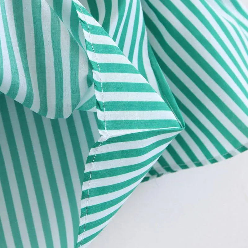 Striped Beading Blouse