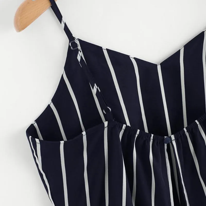 Striped Bow Tie Crop Top
