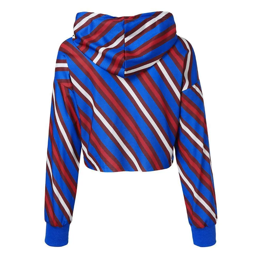 Striped Crop Hoodie