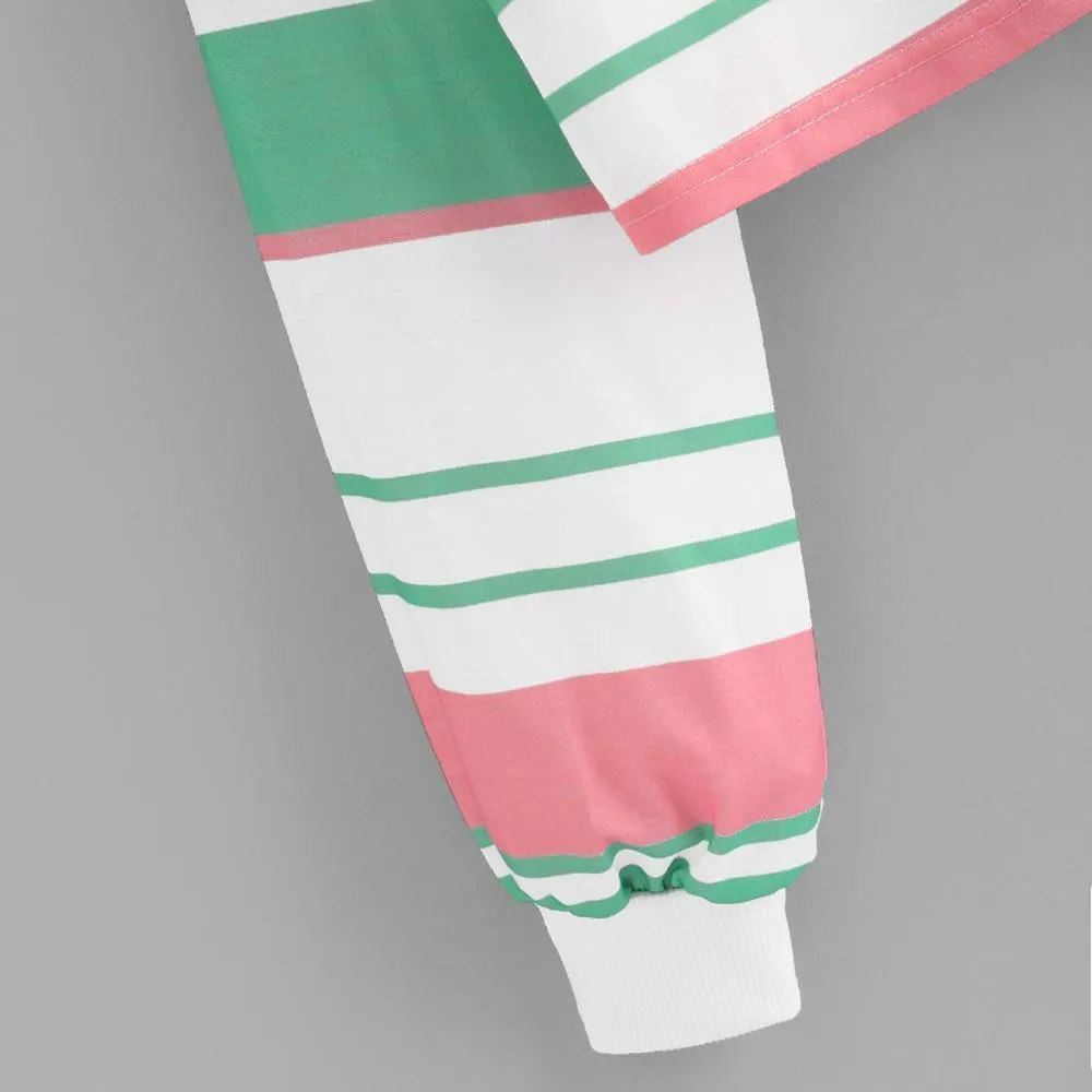 Striped Crop Hoodie