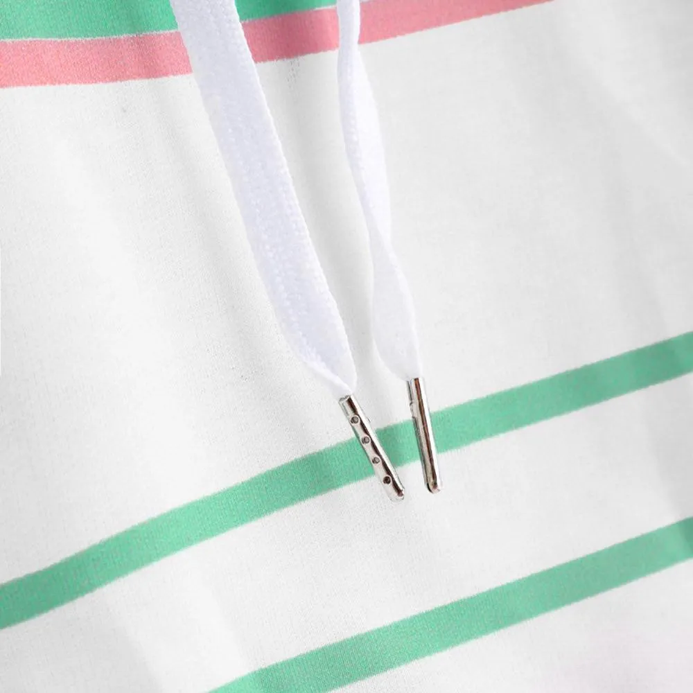 Striped Crop Hoodie