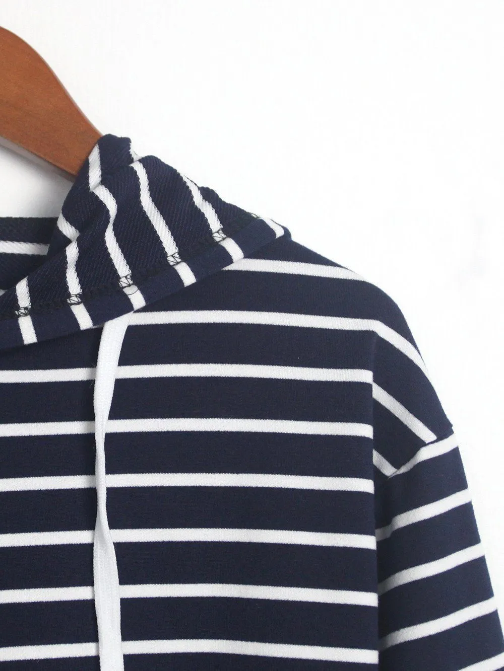 Striped Crop Hoodie