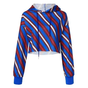 Striped Crop Hoodie