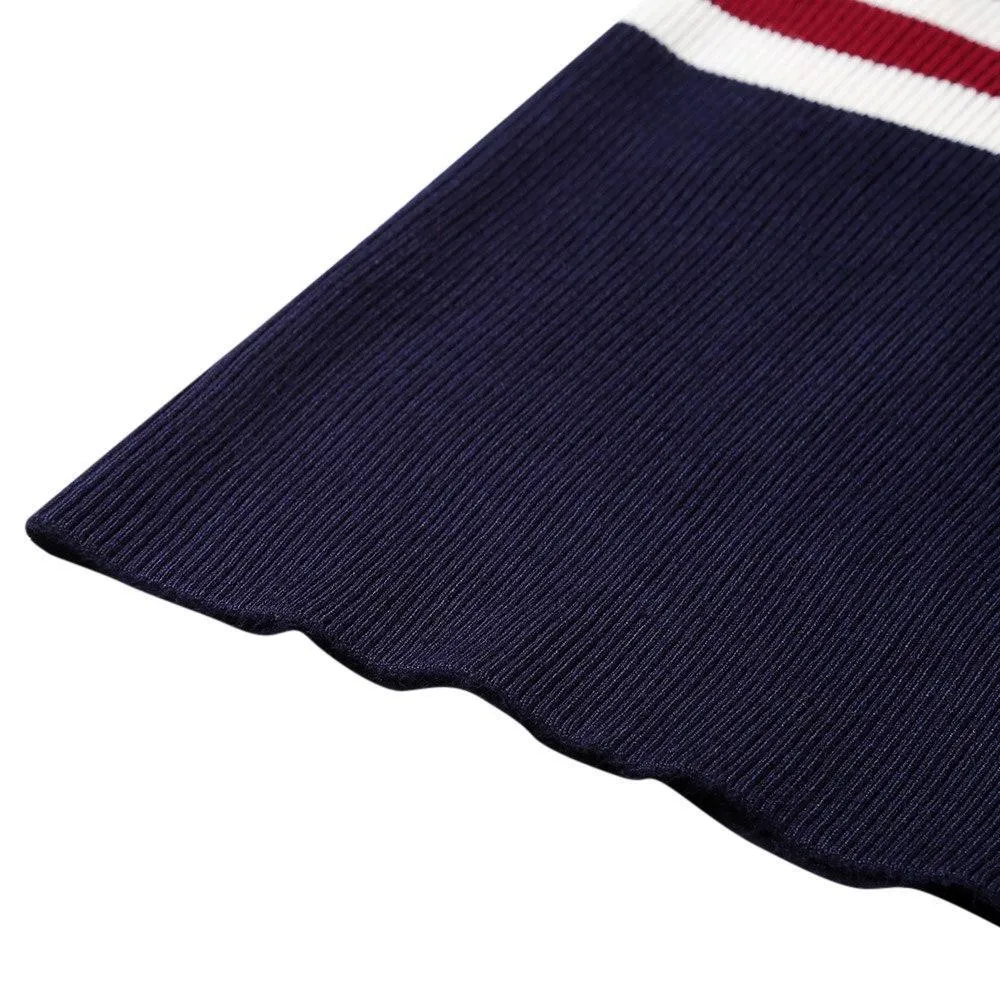 Striped Crop Knitted Sweater