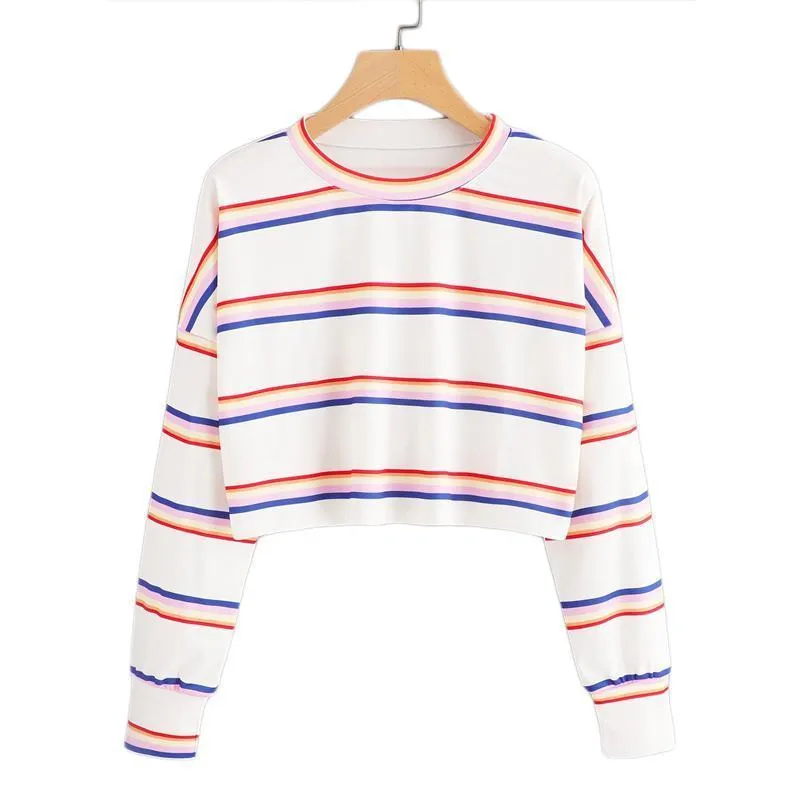 Striped Crop Sweatshirt