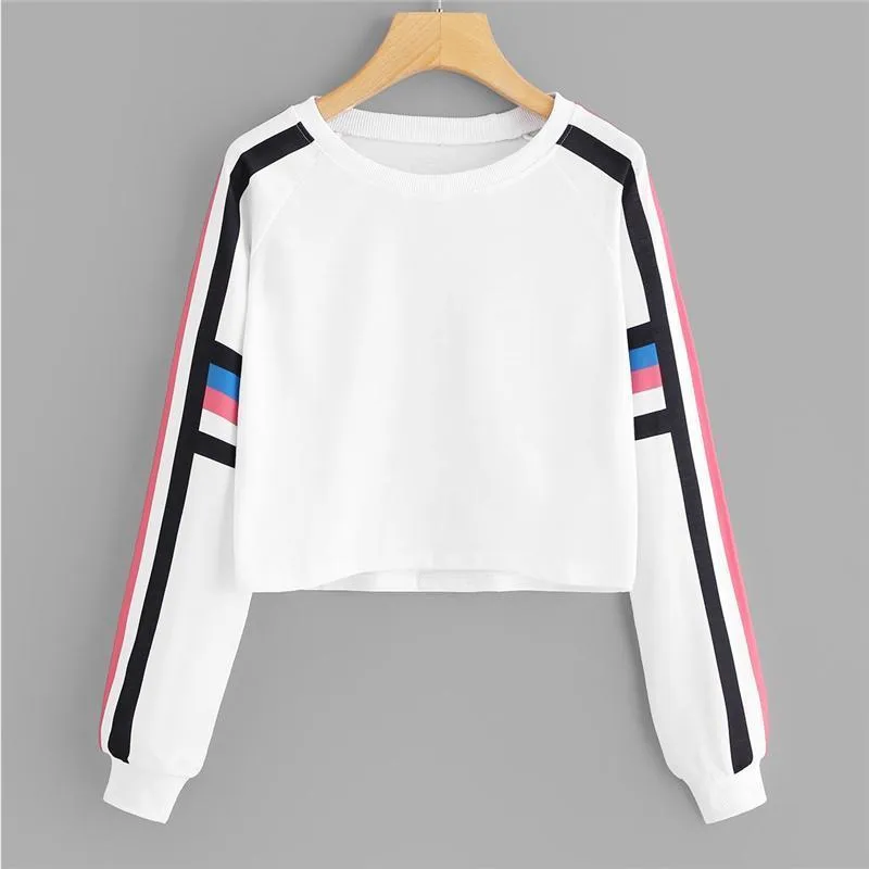 Striped Crop Sweatshirt