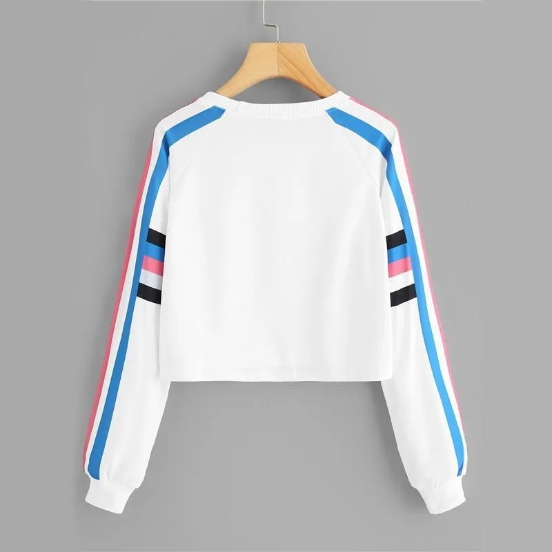 Striped Crop Sweatshirt