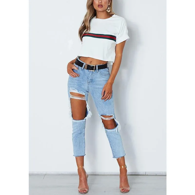 Striped Crop T-Shirt