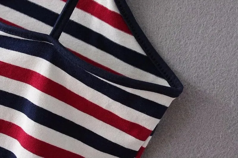 Striped Crop Tank Top